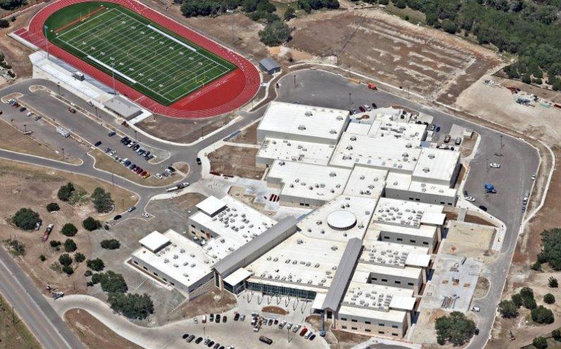 Overhead view of Sycamore Springs Elementary/Middle School.
